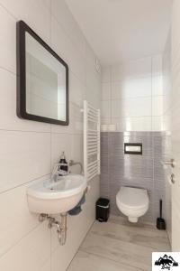 佐尔尼耶戈迪Brlog的白色的浴室设有水槽和卫生间。