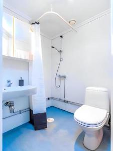 加勒穆恩Oslo Airport Apartments的浴室配有白色卫生间和盥洗盆。