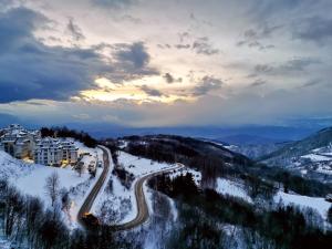 科帕奥尼克Golden Sky N Lux 57 Milmari Resort & Spa的山上雪 ⁇ 的道路