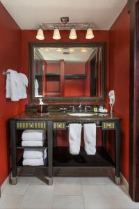 布里尼格斯维尔熊溪山庄度假村的一间带水槽和镜子的浴室