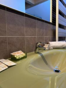 蓬泰迪莱尼奥乔利度假酒店及Spa的一间带水槽和浴缸的浴室