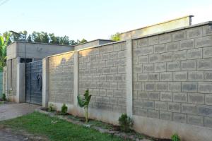 Tulivu homes的砖墙,设有门和车库