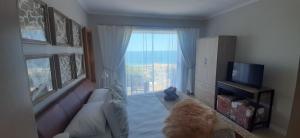 Beach ViewBeachview Guest Suites Port Elizabeth的带沙发和窗户的客厅