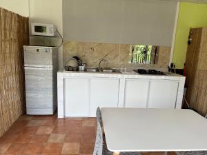MatouryCasa DeLyZy的厨房配有水槽和白色台面
