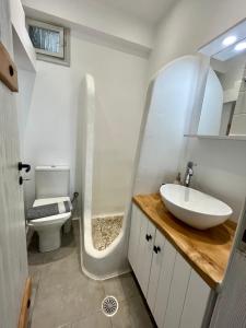 纳克索乔拉Aleria Central Apartment 2的一间带水槽和卫生间的浴室