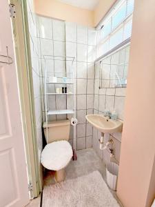 罗索C&M Suites的一间带水槽和卫生间的小浴室