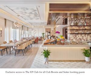 阿布扎比Emirates Palace Mandarin Oriental, Abu Dhabi的所有俱乐部客房和套房的登机区均可使用ep clitz俱乐部