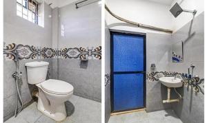 莫尔吉姆FabExpress Aqua Vista的浴室的两张照片,配有卫生间和水槽