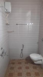 卡纳科纳INAS Guest House的带淋浴和卫生间的浴室。
