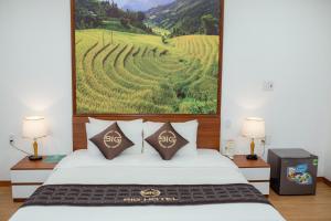 Big Hotel Lào Cai客房内的一张或多张床位