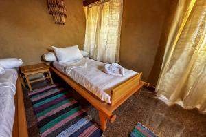 阿斯旺Eco Nubia的一间小卧室,配有床和窗户