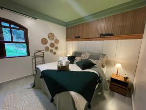 瓦索拉斯Vale Zirá的一间卧室设有一张床和一个窗口
