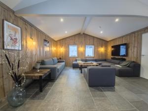 EikregardaneHuso Mountain Lodge - Hemsedal的带沙发和电视的客厅