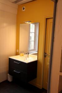 沙罗勒贝约汀庄园旅馆的一间带水槽和镜子的浴室