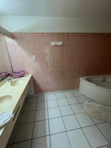 东方湾法国大街Suite Résidence Mont Vernon的一间带水槽和卫生间的浴室