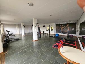 塞拉内格拉Residenza Piemonte Flat的一间设有健身房的房间,里面设有健身器材