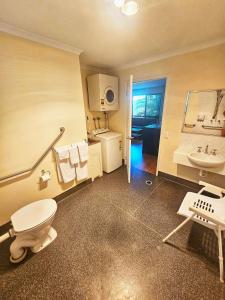 埃默拉尔德翡翠公寓式酒店的一间带卫生间和水槽的浴室