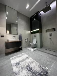 YalanghochCialkovsky new and modern Apt !的一间带水槽、卫生间和镜子的浴室