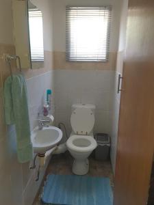 比勒陀利亚Jean Michael Self-catering apartment for stay overs的一间带卫生间、水槽和镜子的浴室