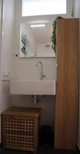 希尔瓦伦比克B & B De Rode Beuk的一间带水槽和镜子的浴室