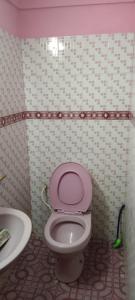 亭可马里Dino Enjoy Property的一间带粉红色卫生间和盥洗盆的浴室