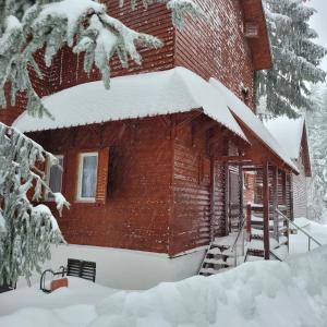 沃尔托普VILA DARIA的小木屋,屋顶上积雪