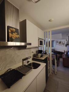 圣费尔南多Azure North Staycation by 7TwentySix CRIB的厨房配有水槽和台面