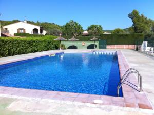 埃斯塔蒂特Casa d'Or的庭院里的一个蓝色海水游泳池