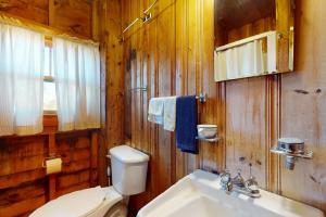 CastineCastine Cottages #5的一间带卫生间和水槽的浴室