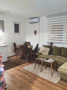 弗尔尼亚奇卡矿泉镇Petrović Apartman的客厅配有沙发和桌子
