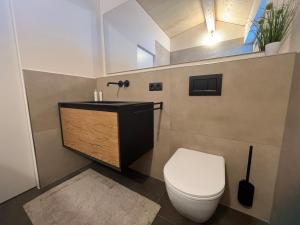 多恩比恩River Lodge的一间带卫生间和水槽的浴室