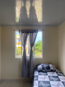 FranshuaCasa Nativa DUDA´S的一间卧室设有一张床和一个窗口