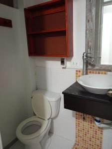 圣巴托洛EDIFICIO MARIA KIAN的一间带卫生间和水槽的浴室