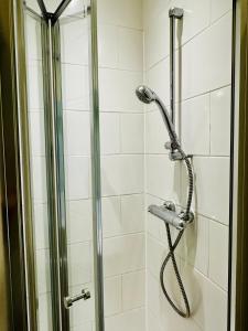 弗罗姆George Hotel & Granary的浴室内配有淋浴和头顶淋浴