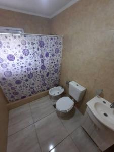 内科切阿Necochea-Casa para hasta 4 personas!的一间带卫生间和水槽的浴室