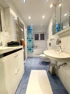 斯图加特Zimtstern-West的白色的浴室设有水槽和卫生间。