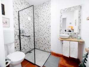 巴雷鲁VILA NATURA的带淋浴和卫生间的浴室