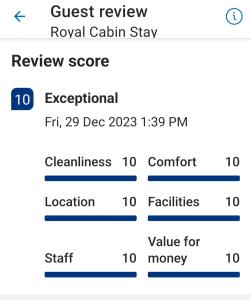 孟买Royal Cabin Stay的重置审查皇家小屋住宿评审评分手机屏幕截图