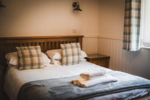 梅德斯通黑马旅馆的一间卧室配有带毛巾的床