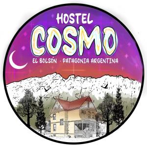 埃博森Hostel Cosmo的圆圆的圆顶房子,上面写着旅馆歌