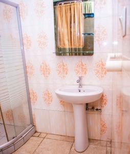 基加利RIGTH Homes的一间带水槽和淋浴的浴室