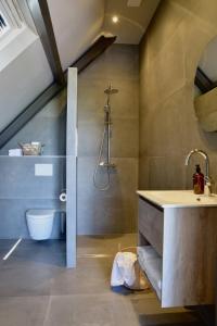 蒙特福特Bedje in de polder的客房内设有带水槽和卫生间的浴室