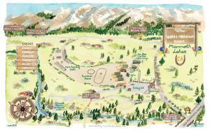 马姆莫斯湖Sierra Meadows Ranch的毫克姆度假胜地地图