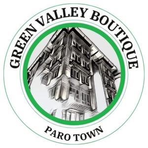 帕罗Green valley boutique的草原山谷建筑村的标志