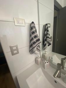 拉塞雷纳Cómoda casa nueva 3 D 2 B的一间带水槽和镜子的浴室