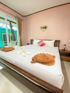 Lanta Wild Beach Resort客房内的一张或多张床位
