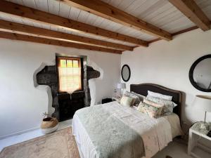 Cais do PicoWaka Waka Pico Azores的一间卧室设有一张床和一个窗口