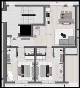 皮勒尔湖畔圣乌尔里希Jaggling Appartements的房屋平面图