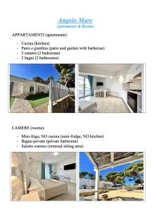 皮诺港Angolo Mare Apartments & Rooms的房屋四张照片的拼贴