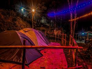 钦纳卡纳Spies Munnar Camping的海滩上晚上搭起帐篷